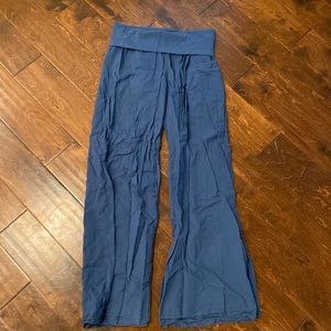 Hard tail fold over wide leg pants
